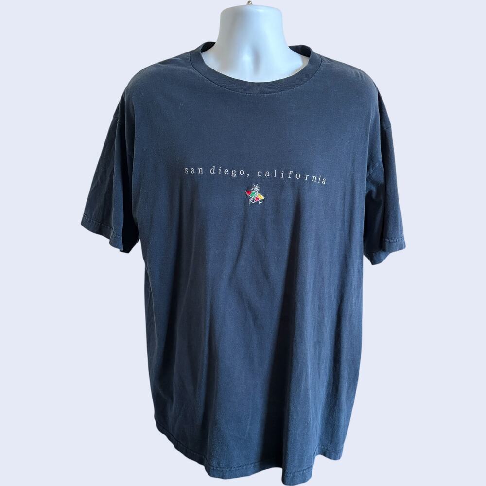 Alstyle XL Y2K San Diego Graphic Tee Navy Regular